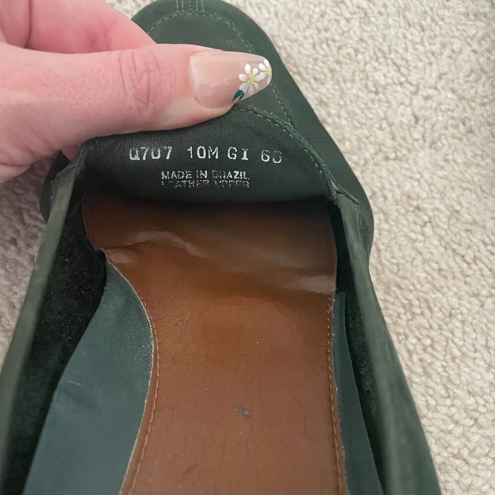 G.H. Bass Willa Weejuns Green Suede Loafers – Women’s Size 10, Classic Flats - Picture 6 of 7
